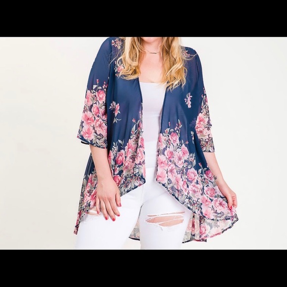 Plus size beautiful open kimono - Picture 5 of 6